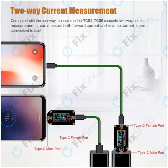 Multimetro USB-C, Joy-it JT-TC66C