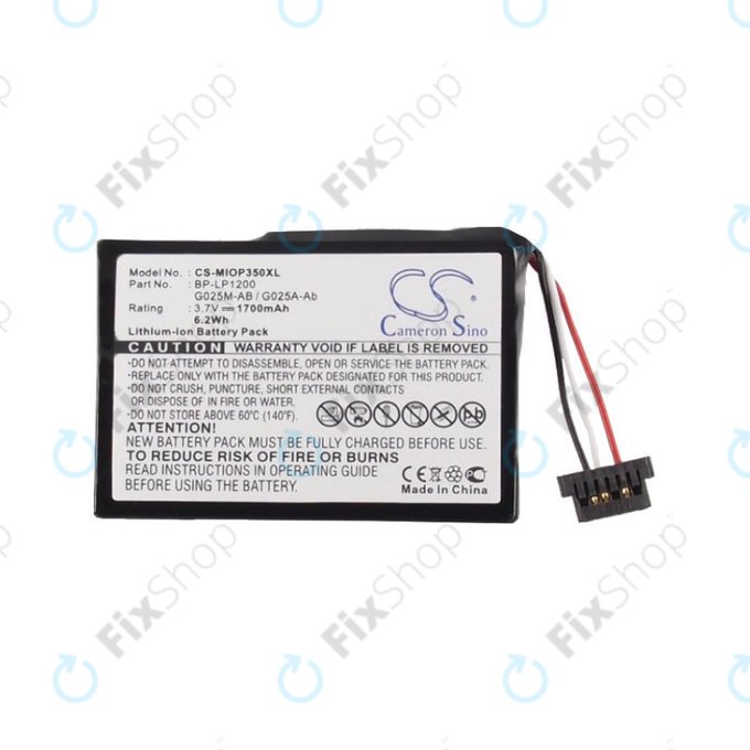 Batteria per Mitac Mio P350, BL-LP1230, Li-Ion, 1700mAh, 3.7V, HQ