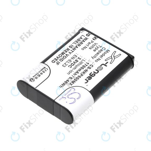 Batteria per Nikon Coolpix, EN-EL23, Li-Ion, 1700mAh, 3.8V, HQ
