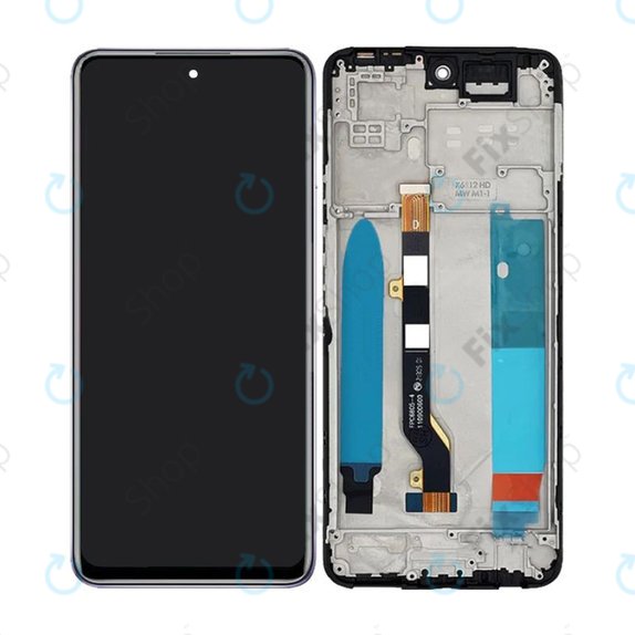 Schermo per Infinix Hot 11S NFC, Polar Black, Vetro touch con cornice