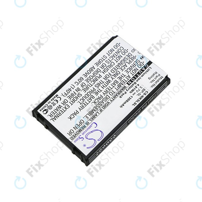 Batteria per Nokia 7710, 9500, E61, E62, N92, N800, BP-5L, Li-Ion, 3.7V, 1300mAh, HQ