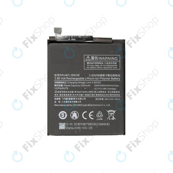 Batteria per Xiaomi Mi Mix 2, 2S, BM3B, 3400mAh