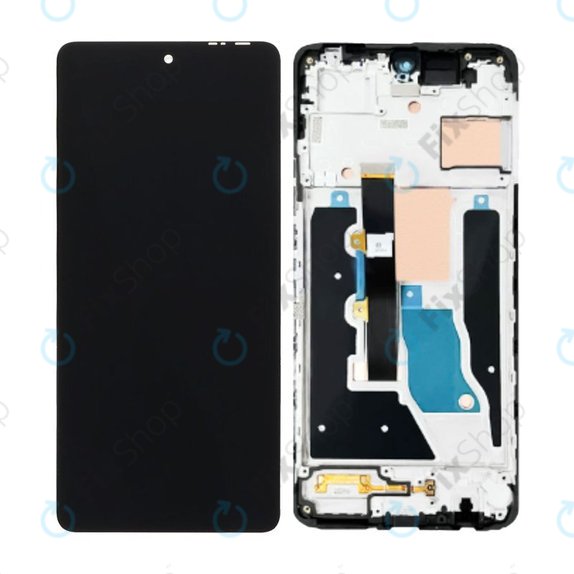 Schermo per Infinix Note 30 Pro, Magic Black, Vetro touch con cornice