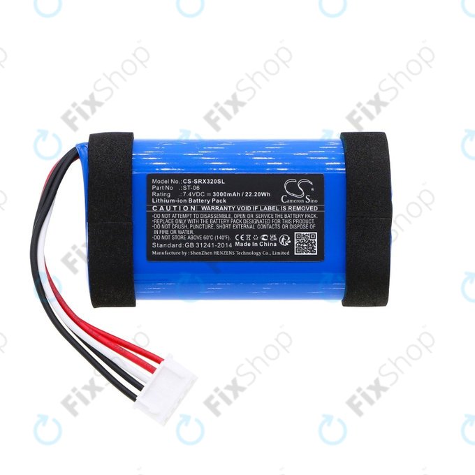 Batteria per Sony SRS-XB31, ST-06, Li-Ion, 3000mAh, 7.4V, HQ