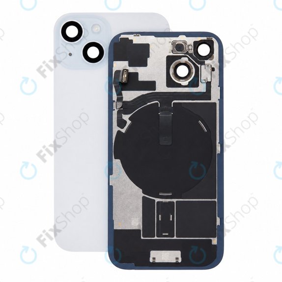 Vetro scocca posteriore per iPhone 15, Blue, Pulled A