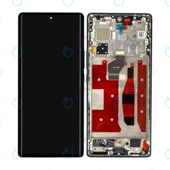 Schermo OLED per Honor 70 FNE-AN00, Midnight Black, Vetro touch con cornice
