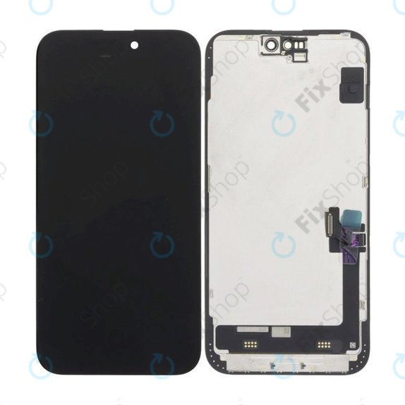 Schermo Soft OLED per iPhone 15 Plus, Vetro touch con cornice, FixPremium