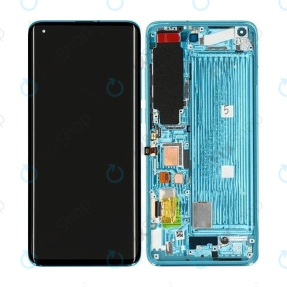 Schermo per Xiaomi Mi 10 M2001J2G, Coral Green, Vetro touch con cornice, 56000600J200, Genuine Service Pack