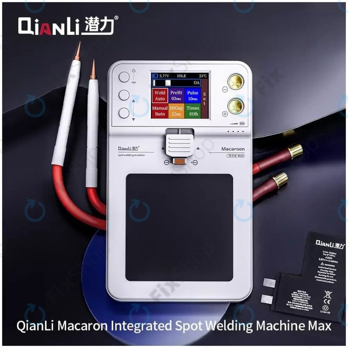 Set microsaldatore a punti per riparazione flex batteria per iPhone 11 - 14 Pro Max, QianLi Macaron Max
