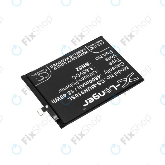 Batteria per Xiaomi Redmi Note 9 Pro, 4800mAh, Li-Pol, 3.85 V, BN52, HQ