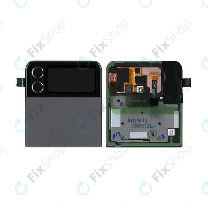Schermo per Samsung Z Flip 4 F721B, Graphite, Vetro touch con cornice, External, GH97-27947A, Genuine Service Pack