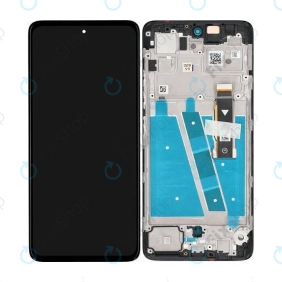 Schermo per Motorola Moto G72 XT2255, Meteorite Gray, Vetro touch con cornice, 5D68C21701, Genuine Service Pack