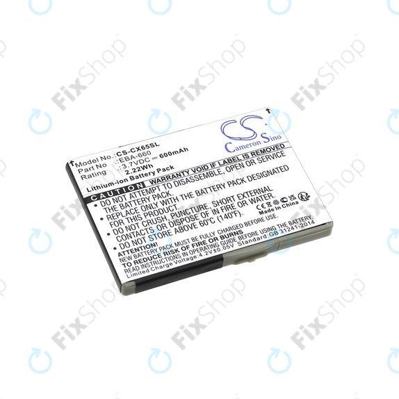 Batteria per Siemens M8, A31, CS66, SS66, EBA-660, Li-Ion, 3.7V, 600mAh, HQ