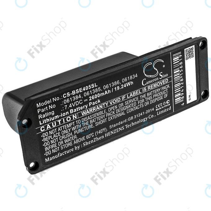 Batteria per Bose 413295, SoundLink Mini, 061384, Li-Ion, 2600mAh, 7.4V, HQ
