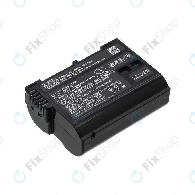 Batteria per Nikon D7000, D500, D600, D7200, D7500, Z5, Z6, EN-EL15, Li-ion, 2000mAh, 7V, HQ