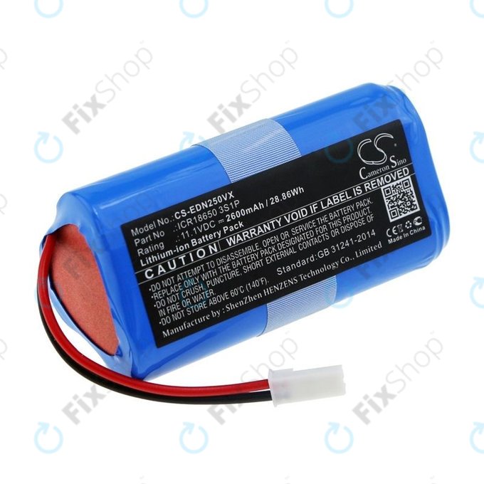 Batteria per Ecovacs CEN250, V700, ICR18650 3S1P, Li-Ion, 2600mAh, 11.1V, HQ
