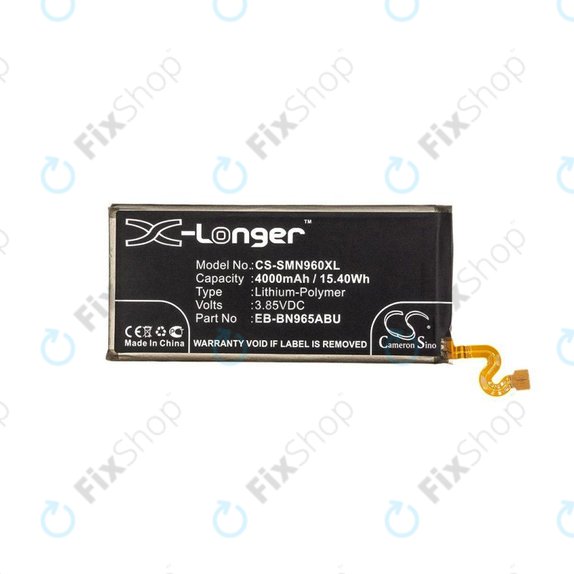 Batteria per Samsung Note 9 N960U, EB-BN965ABU, 4000mAh, HQ
