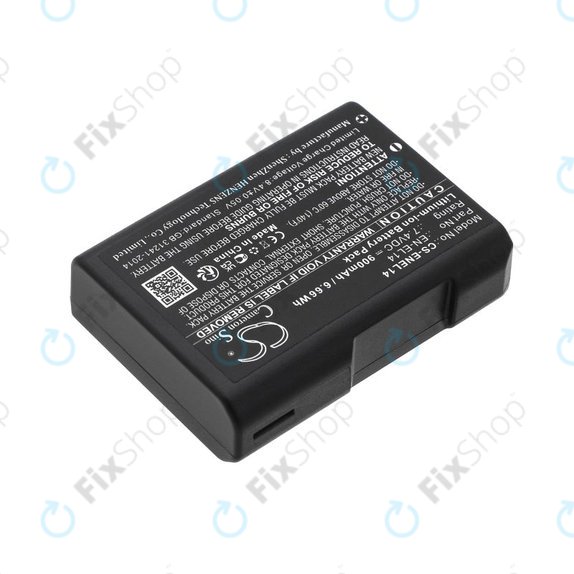 Batteria per Nikon D3100 DSLR, EN-EL14, Li-Ion, 900mAh, 7.4V, HQ