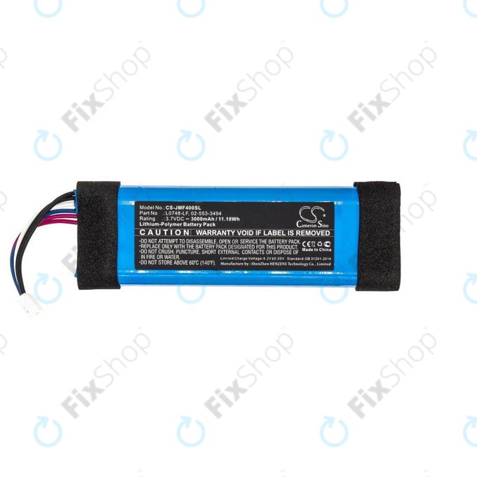 Batteria per JBL Flip Essential, Flip 3 Stealth Edition, L0748-LF, 02-553-3494, GSP872693, 3000mAh, HQ