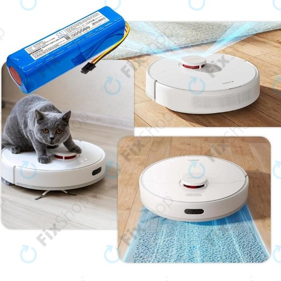 Batteria per Xiaomi Mi Robot Vacuum Mop-seriess, Dream-seriess, RobGoldck-seriess, BRR-2P4S-5200, Li-Ion, 5200mAh, 14.4V, HQ