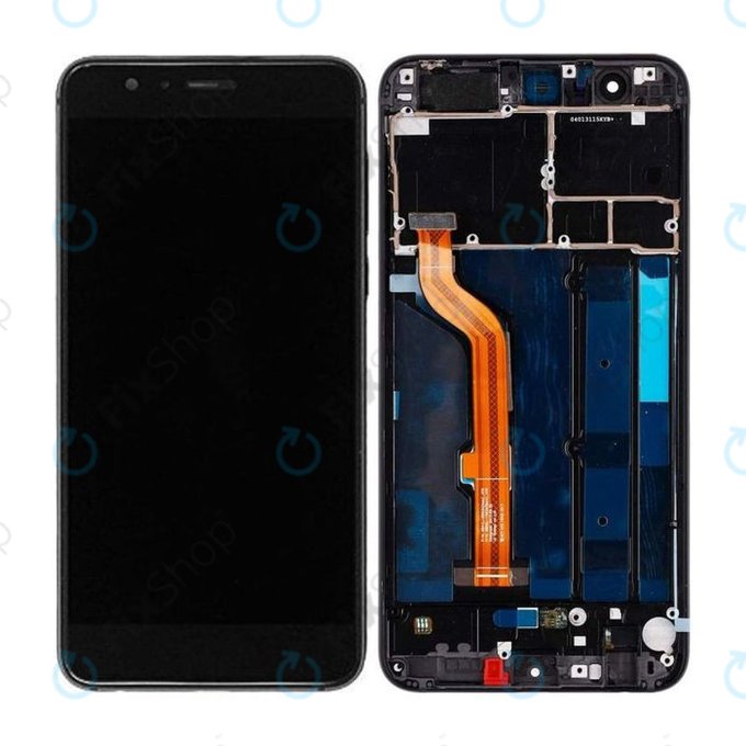 Schermo per Huawei Honor 8, Midnight Black, Vetro touch con cornice