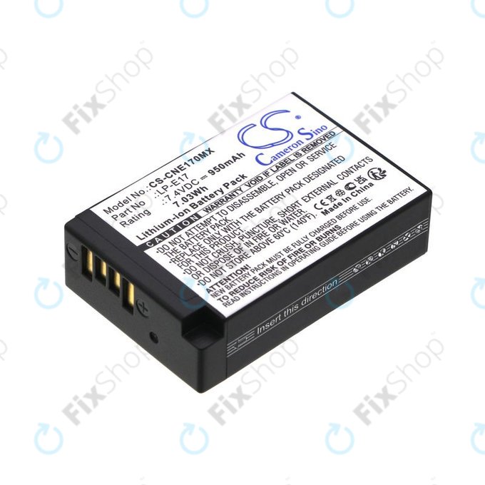 Batteria per Canon EOS, LP-E17, Li-Ion, 950mAh, 7.4V, HQ