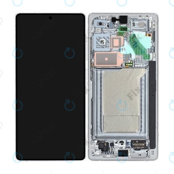 Schermo per Samsung S25 Ultra, Titanium Silverblue, Vetro touch con cornice, GH82-36387C, Genuine Service Pack