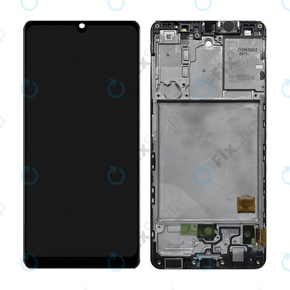 Schermo per Samsung A41 A415F, Prism Crush Black, Vetro touch con cornice