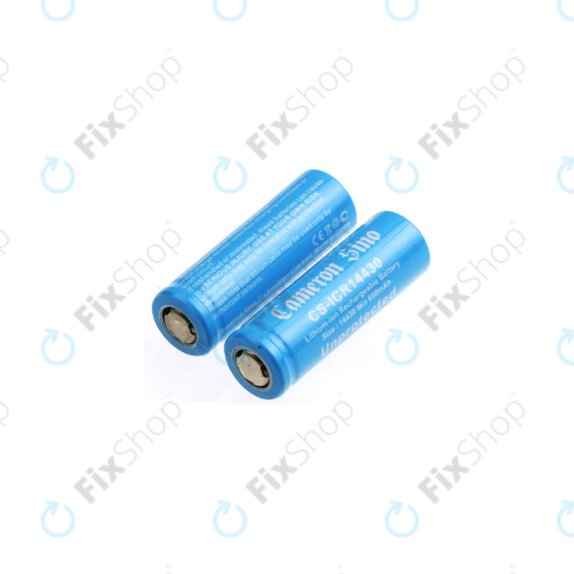 Batteria ricaricabile, 2pz, 650mAh, Li-Ion, 3.7V, 14430, HQ
