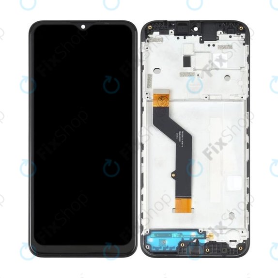 Schermo per Motorola Moto E7 Plus XT2081, Black, Vetro touch con cornice
