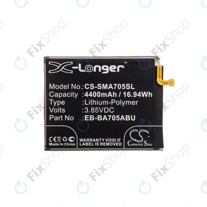 Batteria per Samsung A70 A705F, 4400mAh, Li-Pol, 3.85 V, EB-BA705ABU, HQ