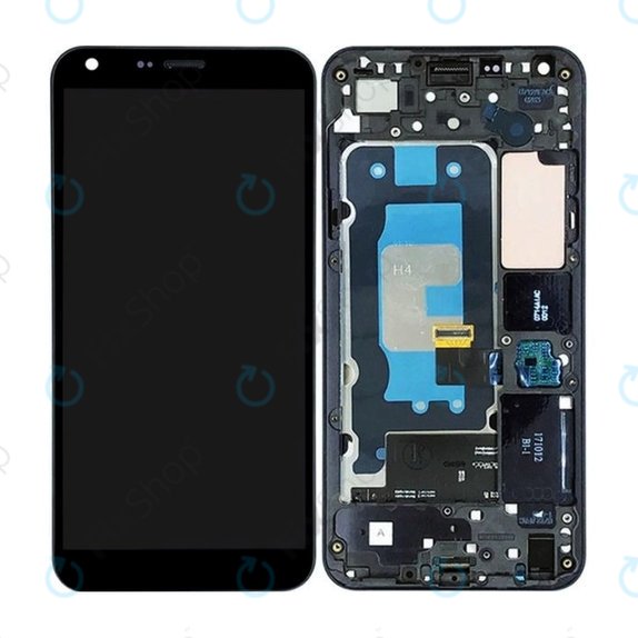 Schermo per LG Q6 M700N, Black, Vetro touch con cornice
