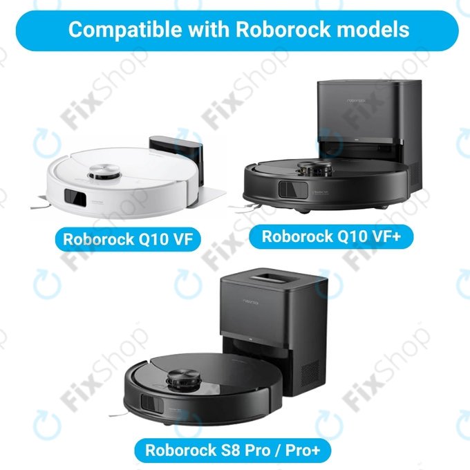 Set di ricambi per Xiaomi Roborock Q10 VF, Q10 VF+, S8 Pro, S8 Pro Plus (2x spazzola principale, 4x filtro, 4x spazzola laterale)