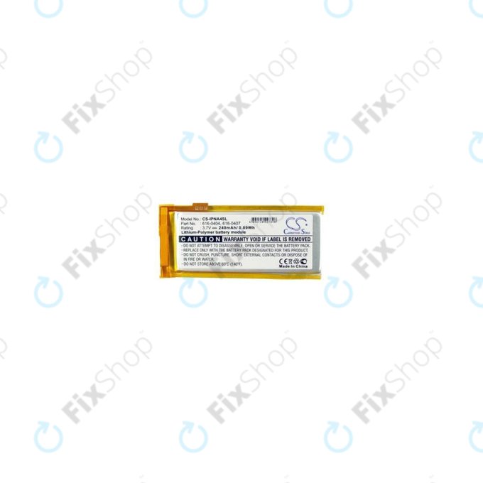 Batteria per iPod Nano (4th Gen), 240mAh, 616-0405, HQ