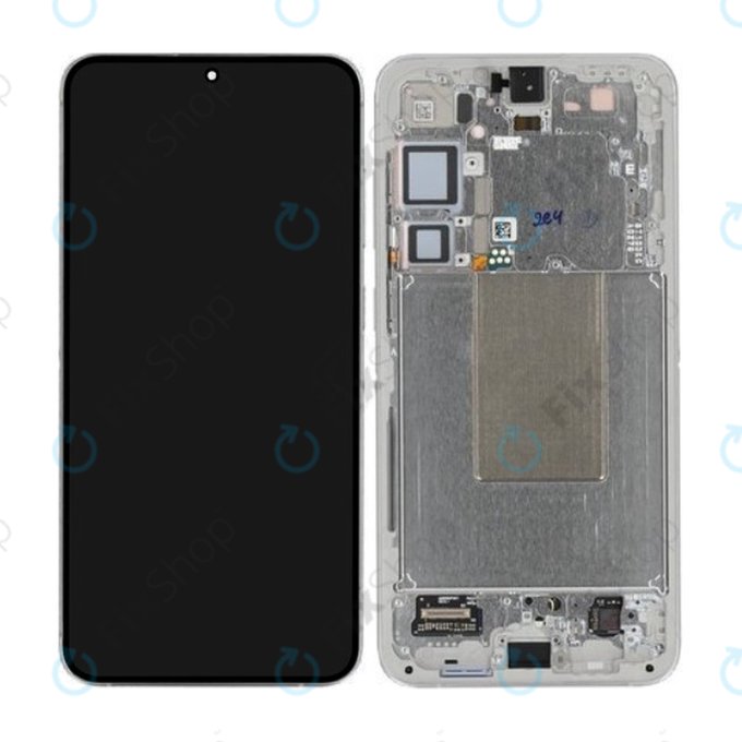 Schermo per Samsung S24 Plus S926B, Marble Grey, Vetro touch con cornice, GH82-33410B, Genuine Service Pack