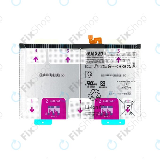 Batteria per Samsung Galaxy Tab S10 FE+ X620, X626, EB-BX828ABE, GH82-37171A, 10090mAh, Genuine Service Pack