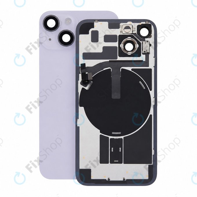 Vetro scocca posteriore per iPhone 14, Purple, Pulled A