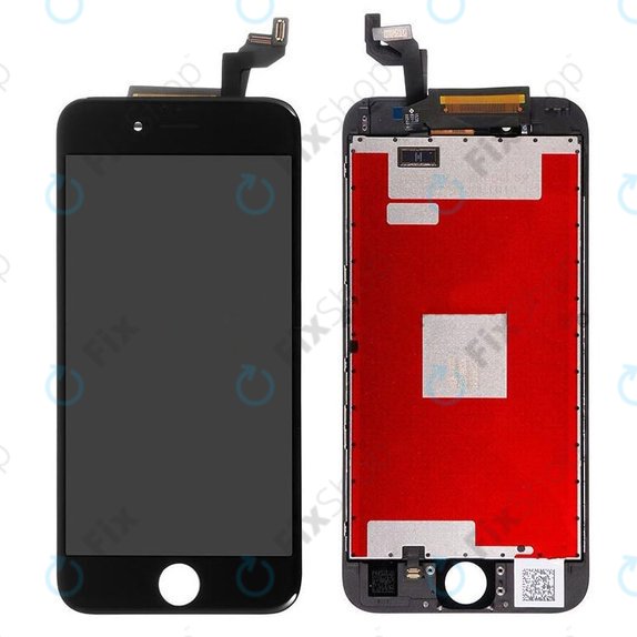 Schermo per iPhone 6S, Black, Vetro touch con cornice
