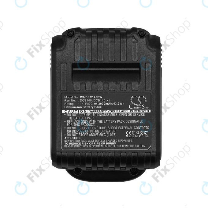 Batteria per Dewalt DCB090, XR, DCB140, Li-Ion, 3000mAh, 14.4V, HQ