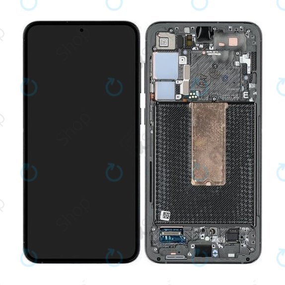 Schermo per Samsung S23 Plus S916B, Green, Vetro touch con cornice, GH82-30477C, Genuine Service Pack