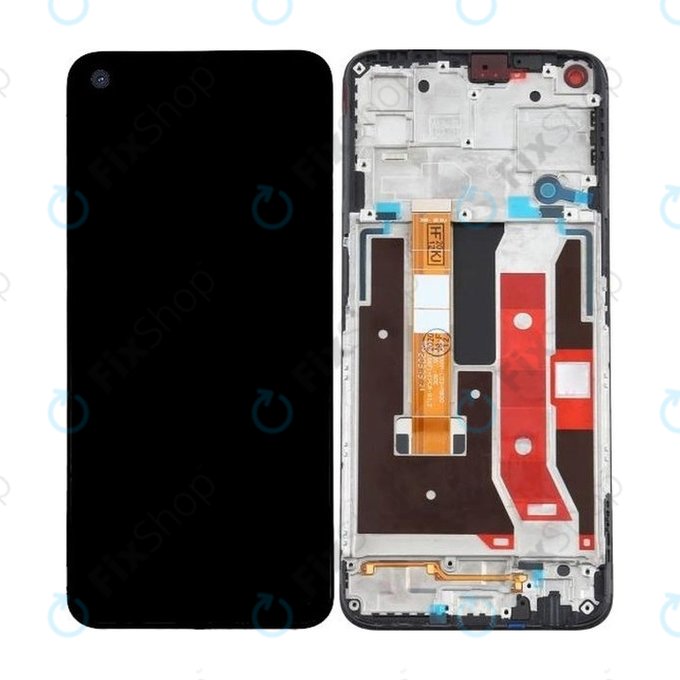 Schermo per Oppo A72, Twilight Black, Vetro touch con cornice