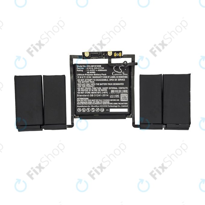 Batteria A1819 per MacBook Pro 13" A1706 (Early 2016 - Late 2017), 4300mAh, HQ