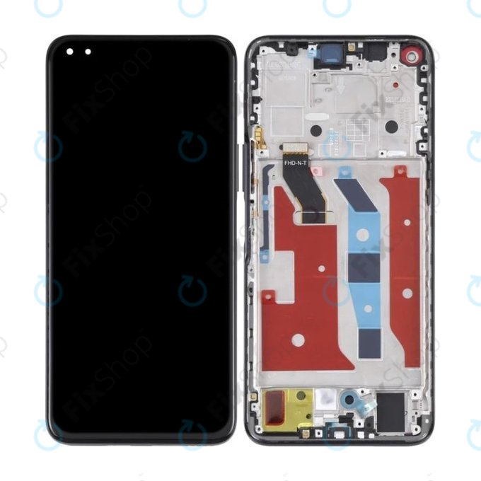 Schermo per Huawei Nova 8i NEN-L22 NEN-LX1, Starry Black, Vetro touch con cornice