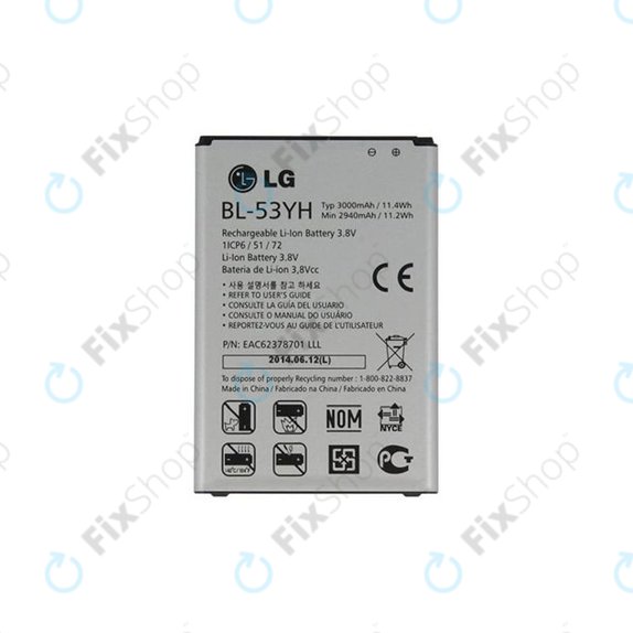 Batteria per LG G3 D855, BL-53YH, 3000mAh