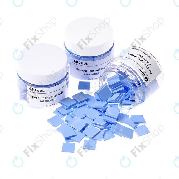 Pad termici in silicone pretagliati 12 x 12 x 1,5 mm, 100 pz, 2UUL