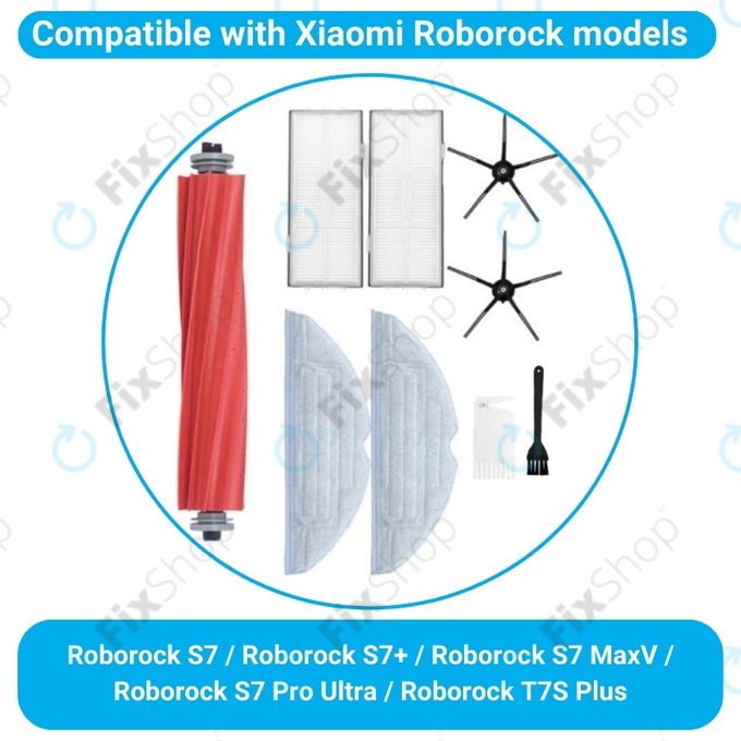 Set standard per Xiaomi Roborock S7, S7+, S7 MaxV, S7 Pro Ultra, T7S Plus, Black