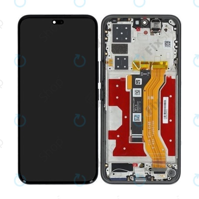 Schermo per Honor 400 Pro, Midnight Black, Vetro touch con cornice, 0235APFA, Genuine Service Pack