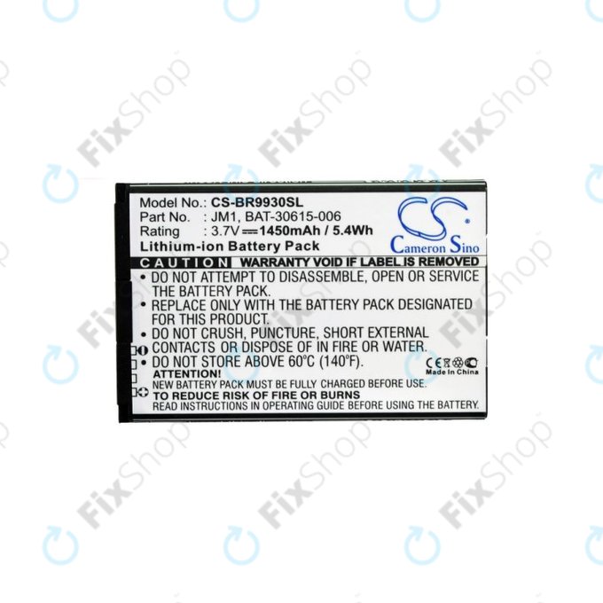 Batteria per Blackberry Bold 9790, Bold Touch 9900, BAT-30615-006, 1450mAh, HQ