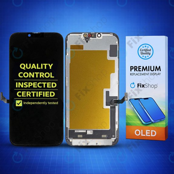 Schermo Hard OLED per iPhone 14 Plus, Vetro touch con cornice, FixPremium