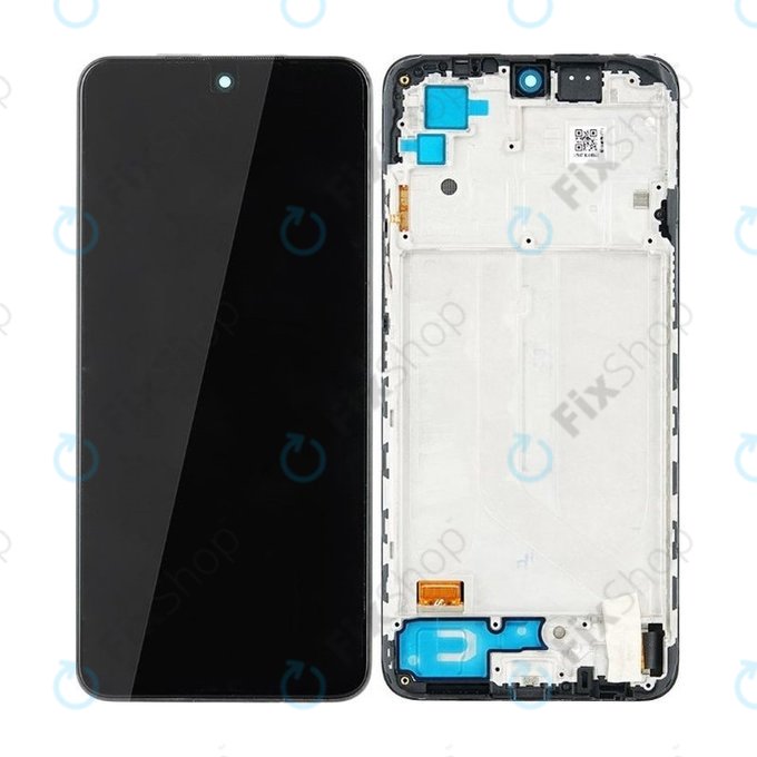Schermo per Xiaomi Redmi Note 10, Onyx Gray, Vetro touch con cornice, 5600020K7A00, Genuine Service Pack